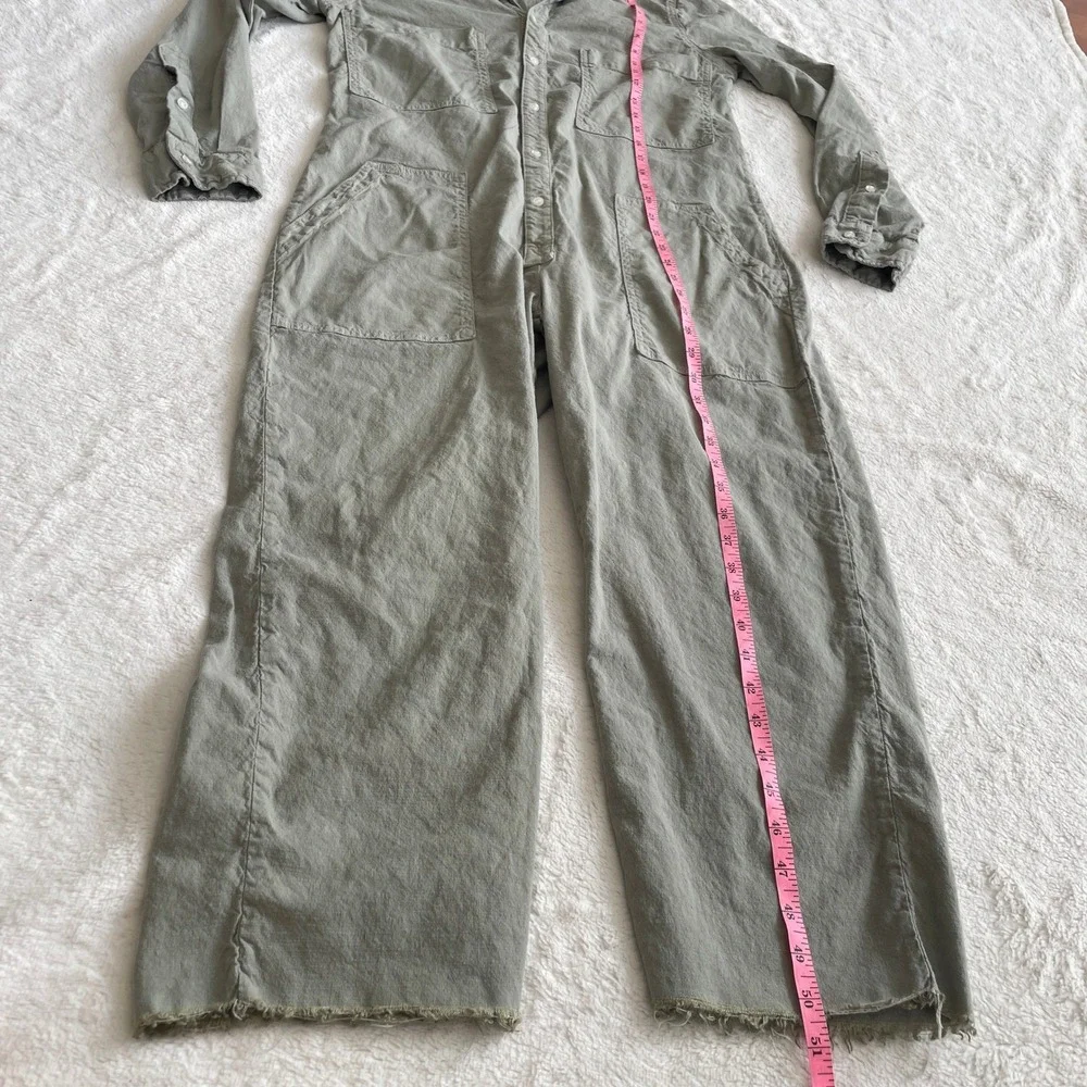 Frank & Eileen Northern Ireland Sage Green Italian Performance Linen Jumpsuit M